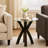  Montana Criss Cross Base Glass Top Table in Brown-1278861939