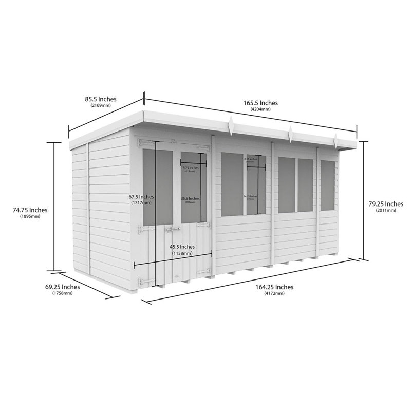 Pent Summer House, 14ft x 6ft