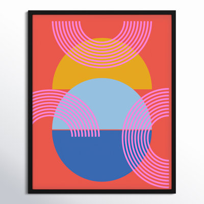 Shapes and Arches in Red Print