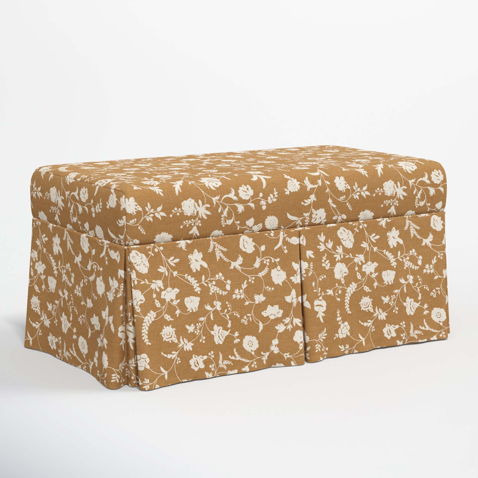 Chaplin Storage Bench, Robina Floral Ochre