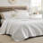 Bedsure 100% Cotton Quilt Set - Lightweight Soft Bed Coverlet, 3-Piece Cozy Stitching Quilt Set with 2 Pillow Shams in Geometric Pattern-124979621-124979619