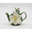 Petite théière à motif de fleur de magnolia et colibri - 11,7 cm (4 5/8 po) de hauteur