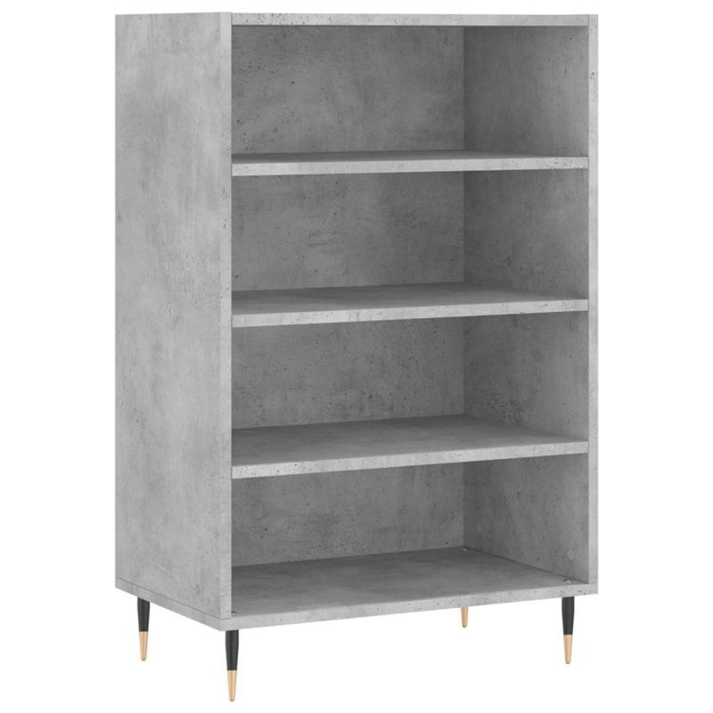 Linntown 90cm H x 57cm W Standard Bookcase, Concrete Grey