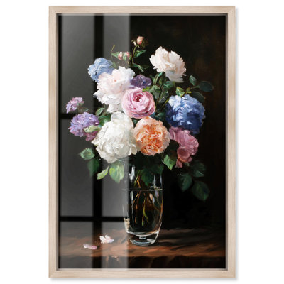«Velvet Dusk II» à motif floral, boîte-cadre par Art Remedy