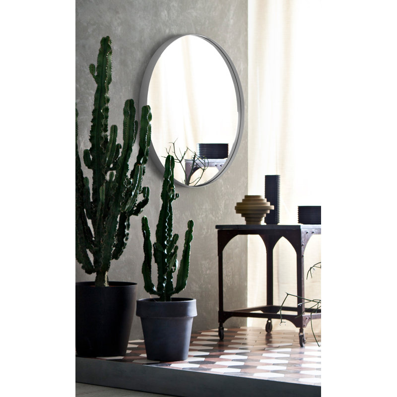 Miroir de salle de bain Birkbeck, 24" X 24", Gris