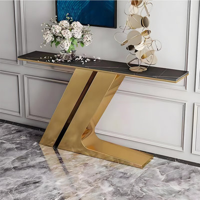 Console de style italien en pierre frittée.