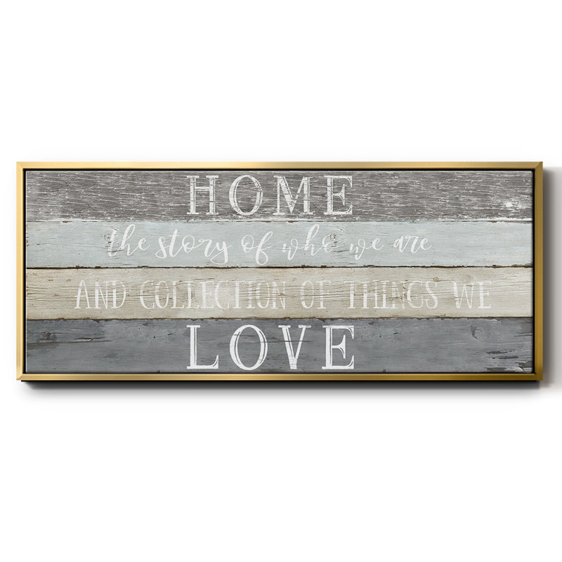 Home Love- Framed Canvas, 20" H x 50" W