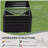 Outsunny Galvanized Raised Garden Bed Kit with Reinforcing Bars, Large and Tall Metal Planter Box for Vegetables, Flowers and Herbs, 6' x 3' x 2', Black-1068717508