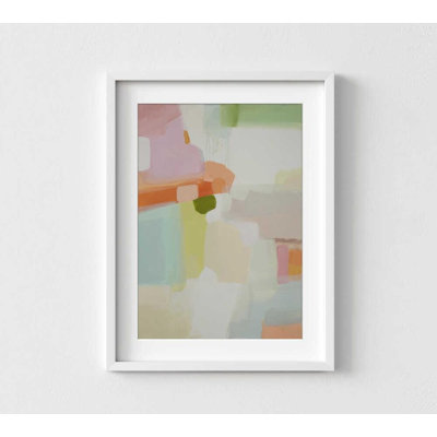 Pastel, reproduction d'art abstraite - cadres sur mesure, décoration intérieure