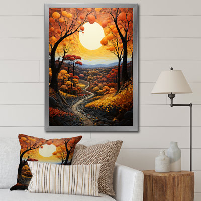 «Wattrelos Countryside Autumnal Canopy Patchwork I», reproduction d'art sur toile