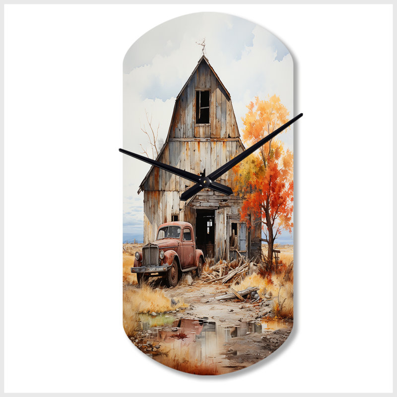 Horloge murale en métal Barns, Petit
