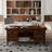 Geonna 71" Rustic Executive Desk, Fully Assembled