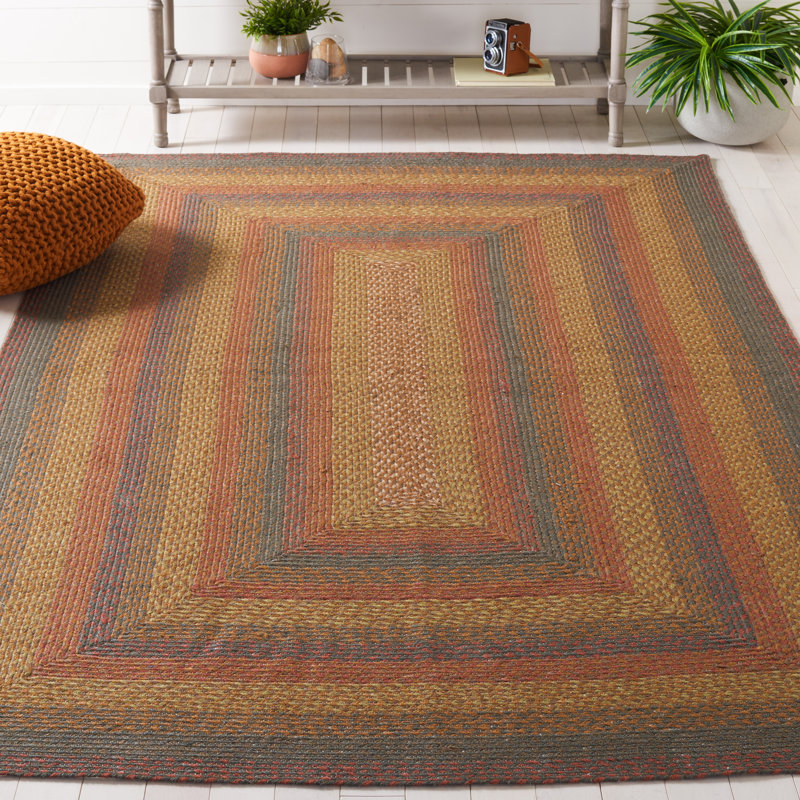 Tapis en jute tissé à plat Indyah, Rectangle 5 pi x 8 pi