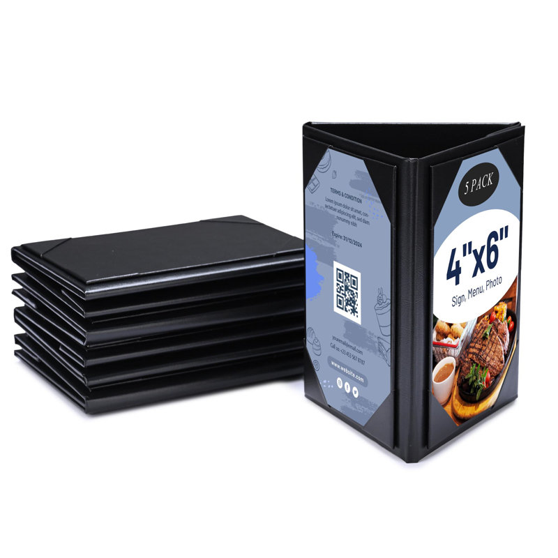 Porte-menu WeChef Triangle, 4 po x 6 po - Triangle