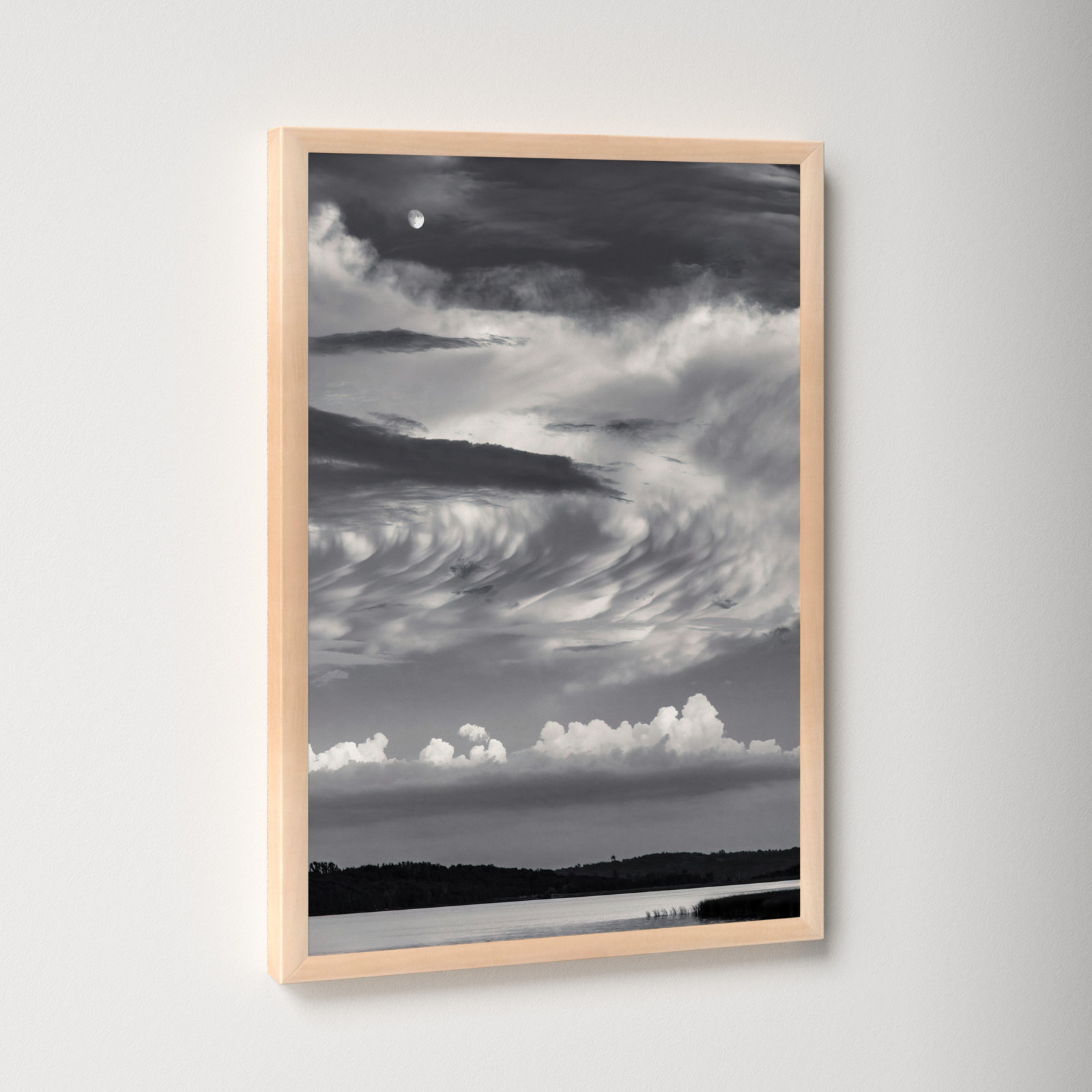Island Lake Moon by Peter Dušek, Brown, 20" H x 14" W x 1.25" D
