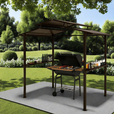 Spacieux auvents et abris de jardin en métal (doit inclure le cadre), style moderne pour barbecue extérieur