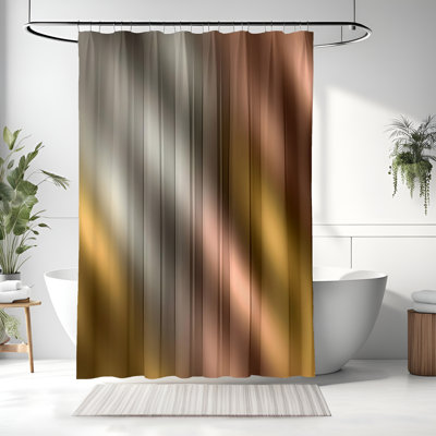 Rideau de douche avec tapis de bain