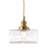 1-Square transparent textured glass dimmable pendant light