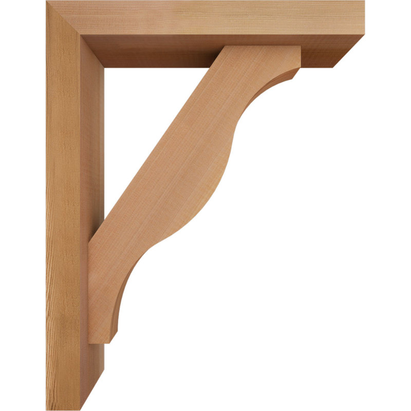 Support Funston Block avec support décalé, 18 x 14, Cèdre rouge occidental de l 3 1/2 po (lisse)