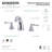 Kingston Brass Naples Two-Handle 3-Hole Deck Mount Widespread Bathroom Faucet with Retail Pop-Up Drain-40482084