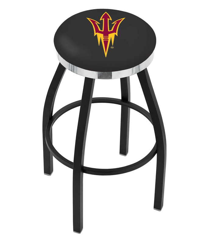 NCAA 30" Swivel Bar Stool, Chrome, Arizona State University
