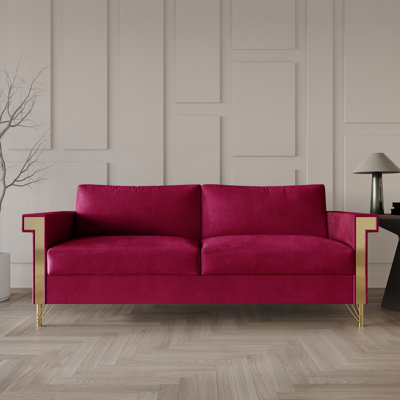 Snaresbrook 76.57'' Velvet Sofa