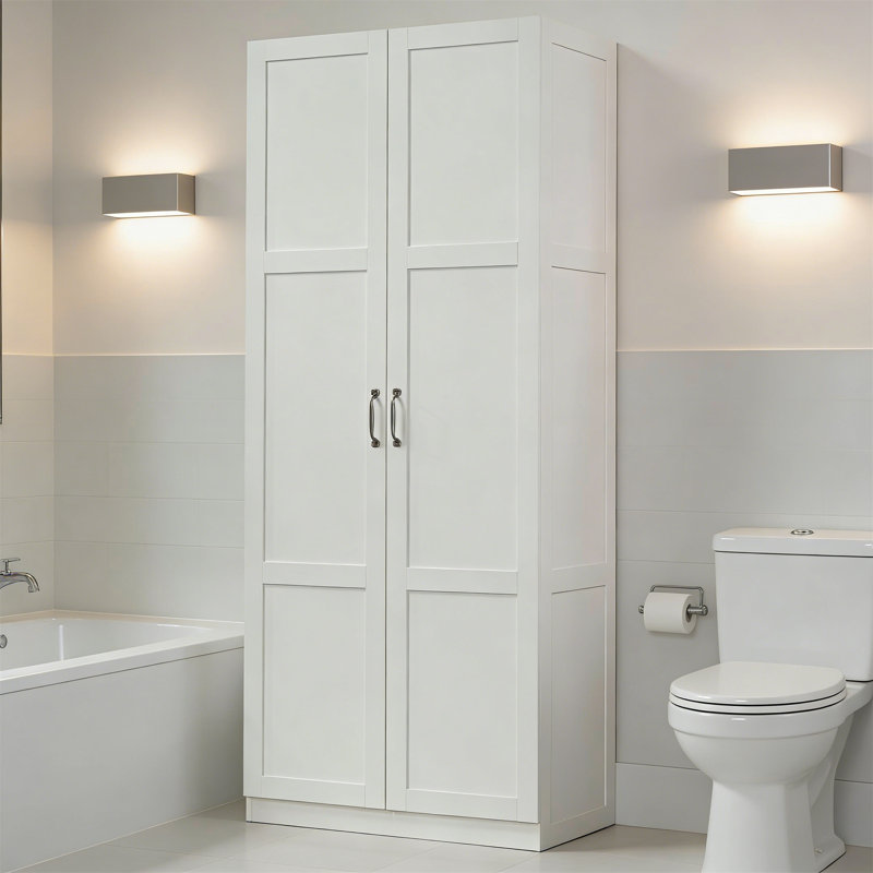 Storage Cabinet Pantry, White Finish