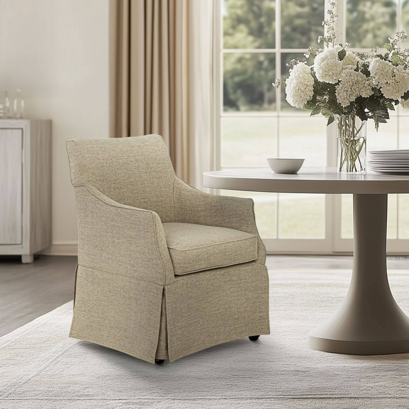 Fauteuil, fauteuil rembourré avec roulettes cachées