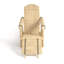 Ensemble de fauteuils inclinables en bambou avec table d'appoint en bambou By RAM Game Room