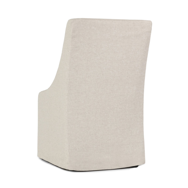 Seneca Upholstered Dining Chair, French Beige Basketweave