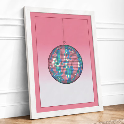 Disco Ball Nostalgia Retro - Framed Print