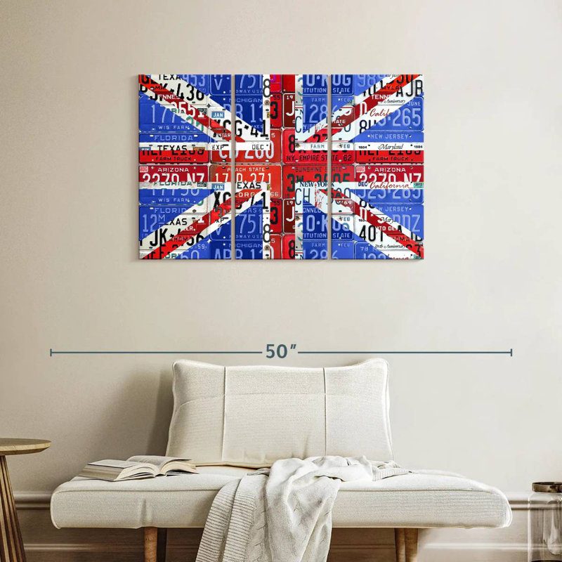UK Flag License Plate, 24" H x 38" W