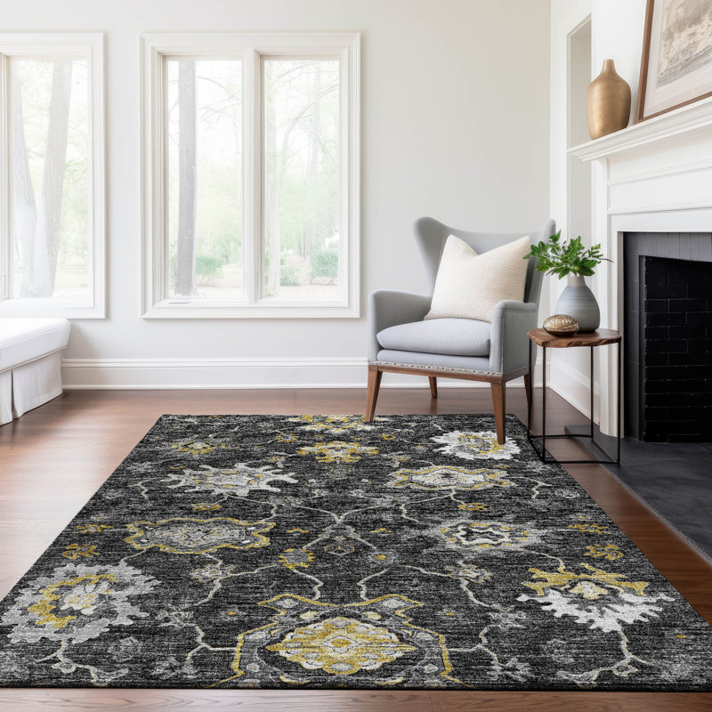 Tapis avec envers antidérapant Ellenmarie, Rectangle 5 pi x 7 pi 6 po