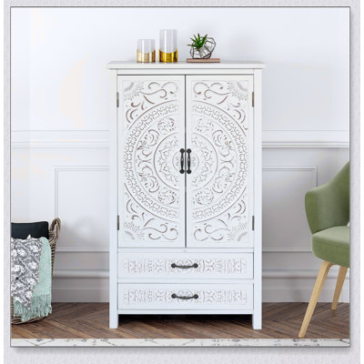 Armoire de rangement blanche 27 po