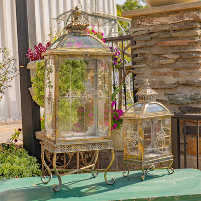 Marcel Iron/Glass Terrariums (Set of 2)