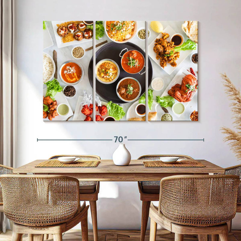 Yarlin Indian Food Variety, 42" H x 65" W