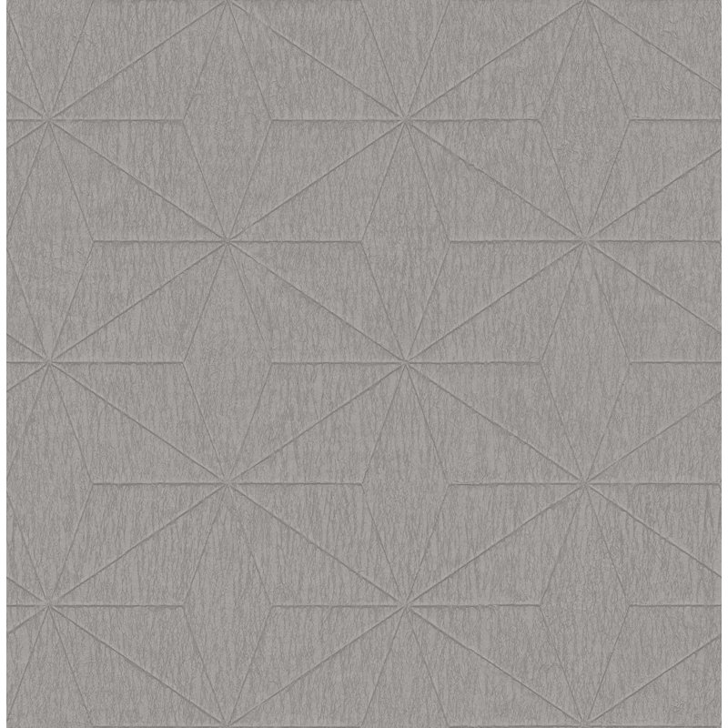 Rouleau de papier peint géométrique L 33 pi x l 20,5 po Rovel, Taupe