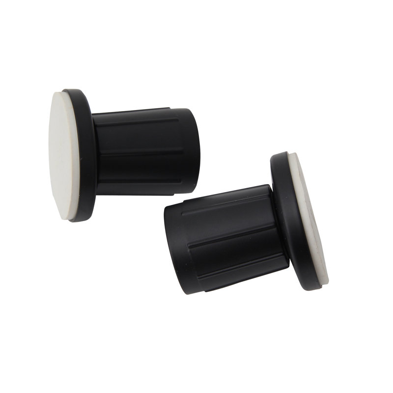 Bride de tringle de douche réglable (paire), Noir mat