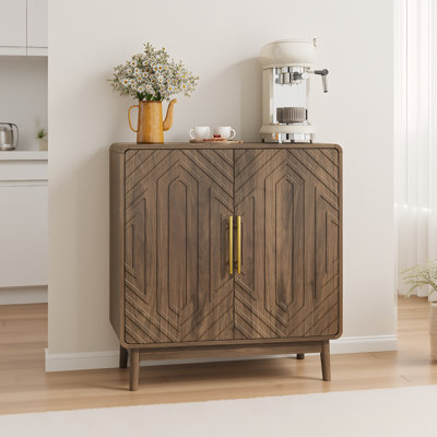 Solid Wood Base Colorblocking Storage Cabinet, Multi-Room Floor Cabinet for Bedroom, Living Room,Bathroom by George Oliver