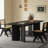 Black Rectangle Solid Wood Dining Tables-1717135067