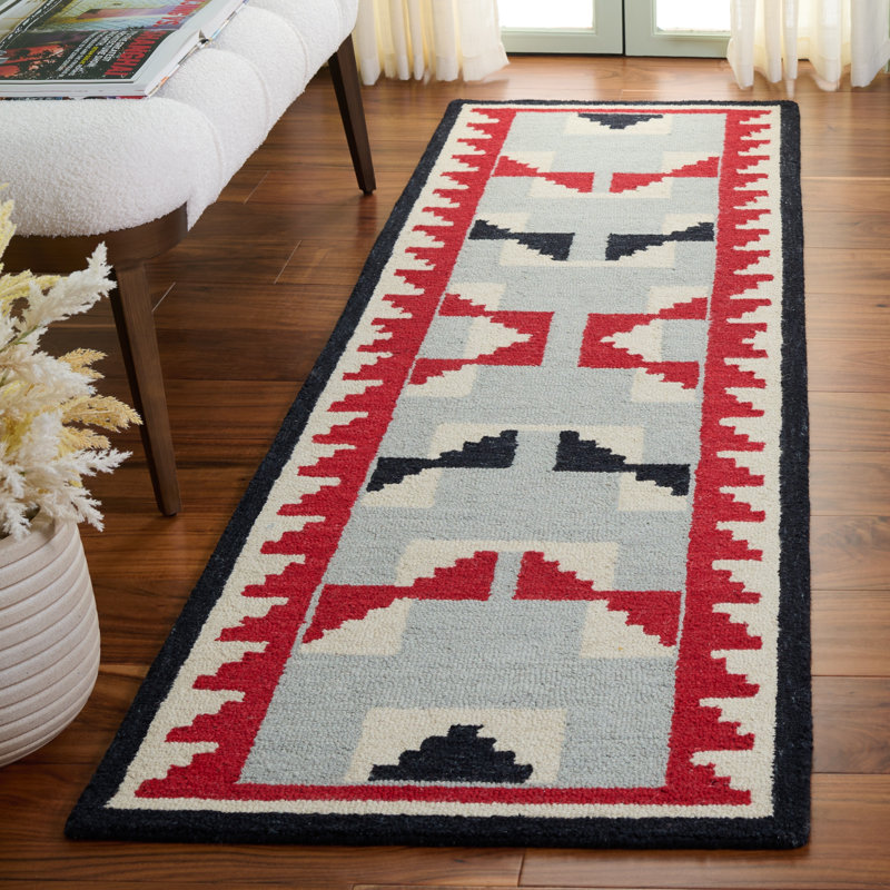 Kenya Hand Tufted Wool Abstract Indoor Rug, Runner 2'3" x 8'