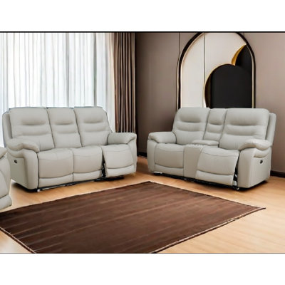 Porterville 2 - Piece Genuine Leather Power Reclining Living Room Set by Ivy Bronx