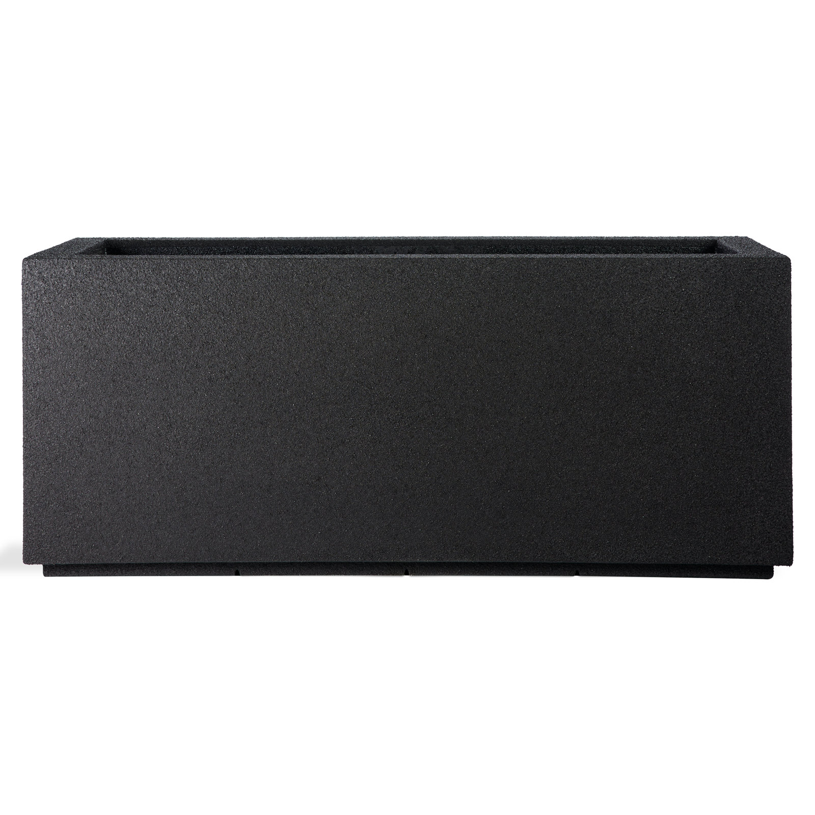 Gita Planter Box, Black Granite, 19" H x 46" W x 17" D