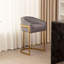 Tabouret de comptoir rembourré en velours l 22 po Sistrunk-100480700