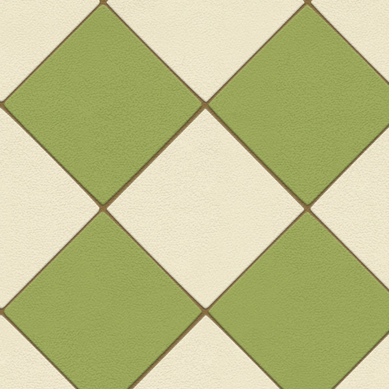 Hooppole Vinyl Checkered Indoor Rug, Rectangle 4' x 6'