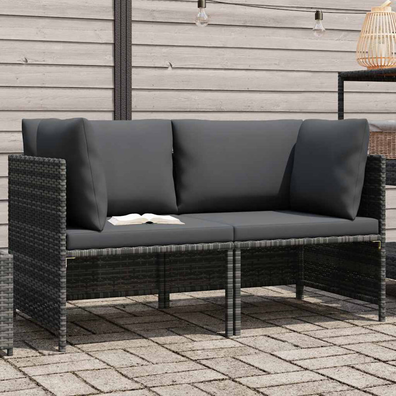 23.6" Wide Square Patio Sofa with Cushions