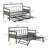 Daybed with Trundle, Twin Daybed with Pop Up Trundle Set, Metal Twin Bed Frame with Steel Slat Support, Sofa BedFrame-473884733