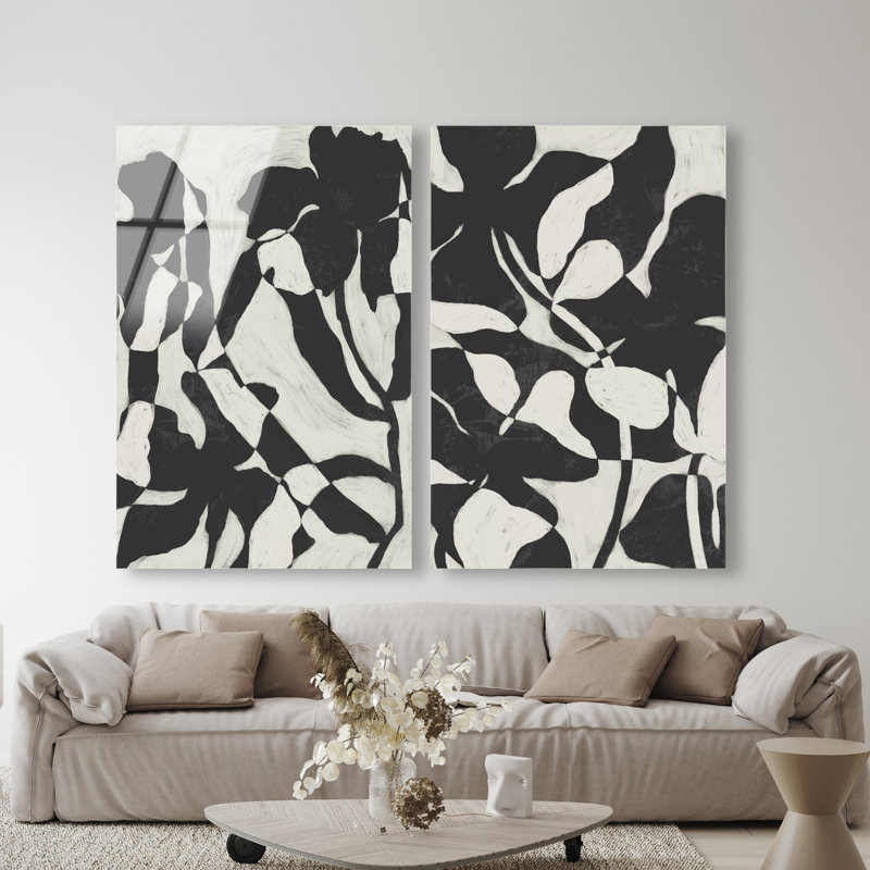 Contrast Nature Set High-Gloss Frameless Acrylic Glass Wall Art Abstract Print by Oliver Gal, Ready to Hang, 10 x 15