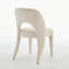 Chaises modernes confortables en chenille crème pour les salles à manger et les cuisines