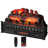 30" WiFi Infrared Quartz Electric Fireplace Log with Sound Crackling, Adjustable Flame Colours-233925856
